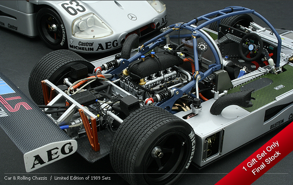 1989 Exoto Sauber Mercedes C9 Le Mans Winning Gift Set